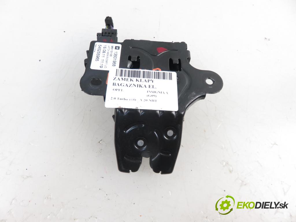 OPEL INSIGNIA A (G09) SEDAN 2011 1998,00 Zamki 1998,00 zámok dveří kufr EL. 13501988