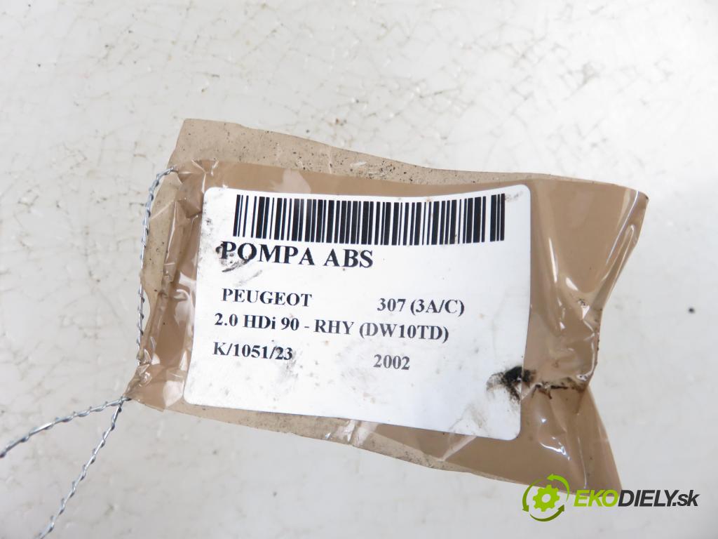 PEUGEOT 307 (3A/C) HB 2002 1997,00 Sterowniki ABS 1997,00 Pumpa ABS 9648265480; 0265231302; 0265800301 (Pumpy ABS)