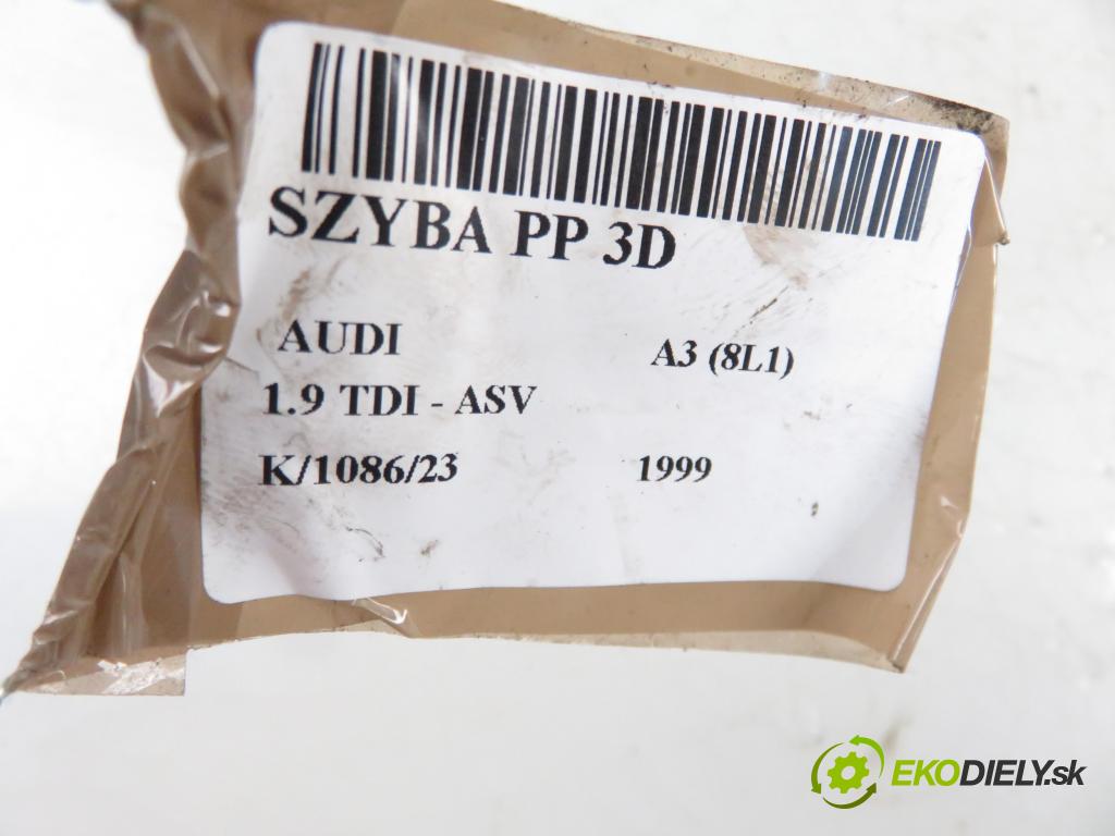 AUDI A3 (8L1) HB 1999 81,00 1.9 TDI - ASV 1896,00 okno PP 3D