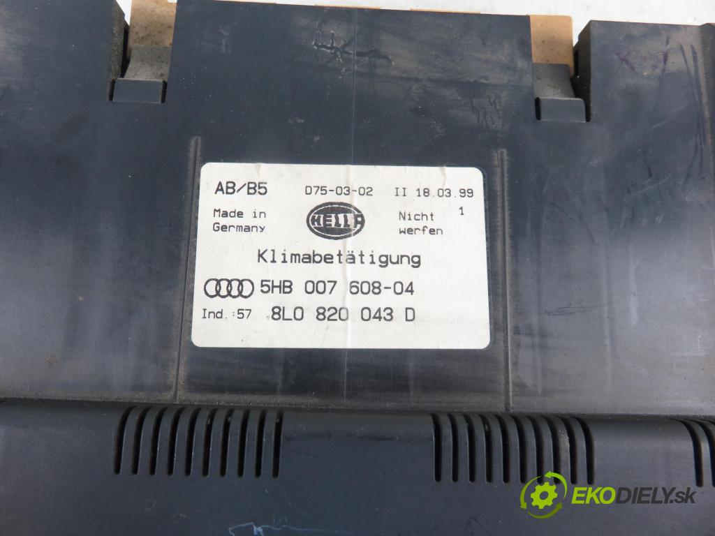 AUDI A3 (8L1) HB 1999 1896,00 Panele sterowania, przełączniki 1896,00 Panel kúrenia KLIMATRONIK 8L0820043D