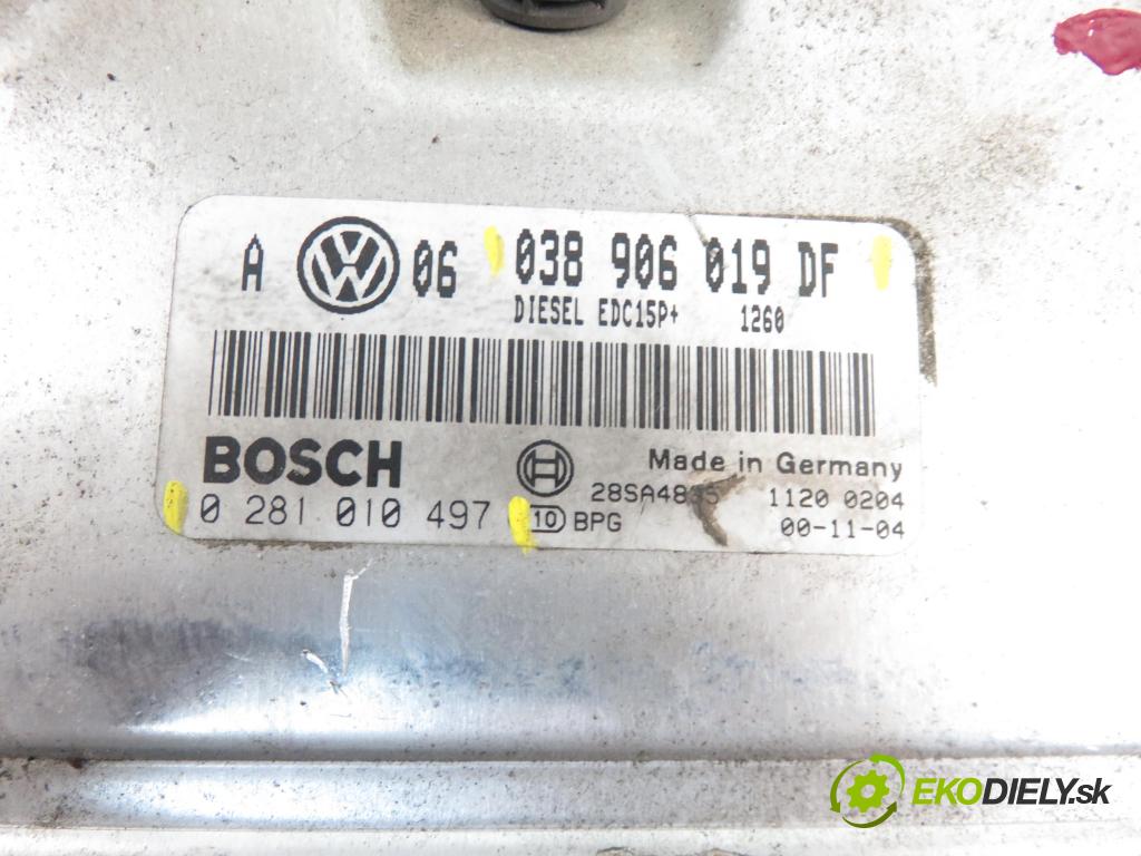 VW BORA (1J2) SEDAN 2001 1896,00 Sterowniki silnika 1896,00 Riadiaca jednotka Motor 038906019DF; 0281010497