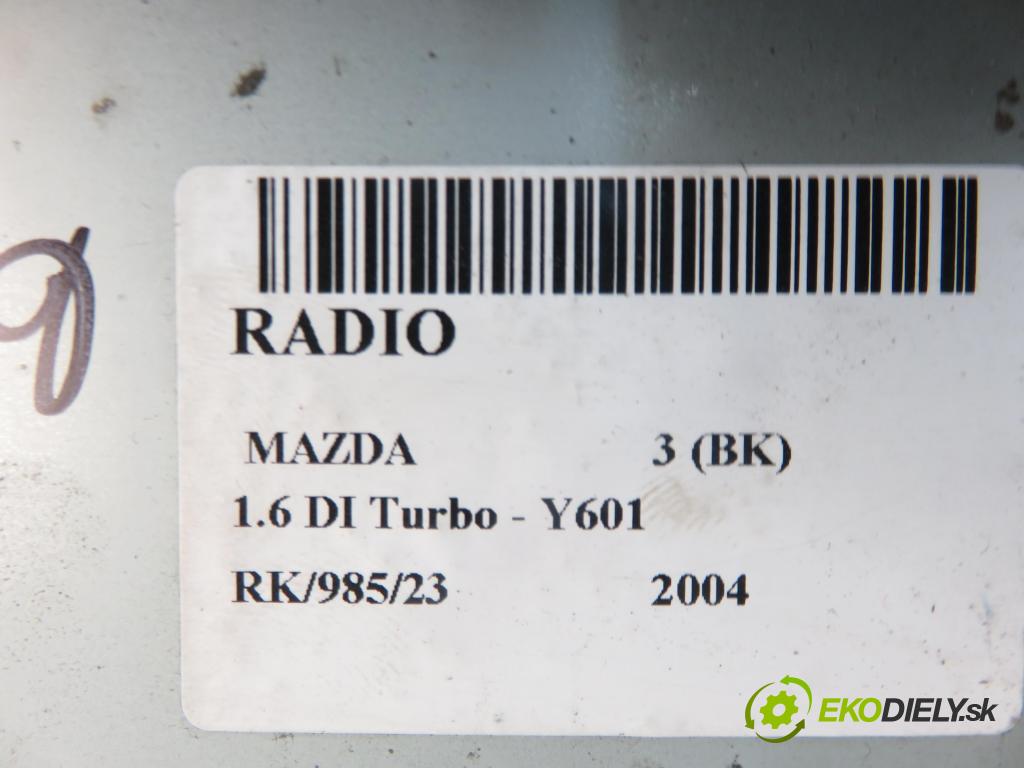 MAZDA 3 (BK) HB 2004 1560,00 Radioodtwarzacze 1560,00 RADIO CD BP4M66950A