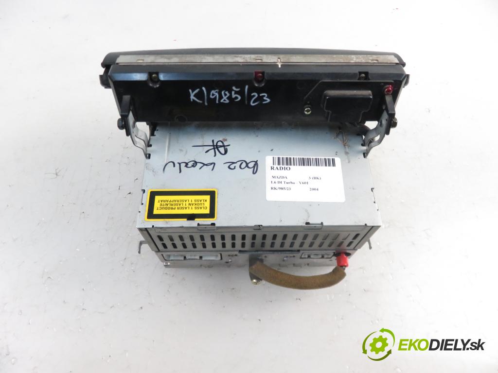 MAZDA 3 (BK) HB 2004 1560,00 Radioodtwarzacze 1560,00 RADIO CD BP4M66950A