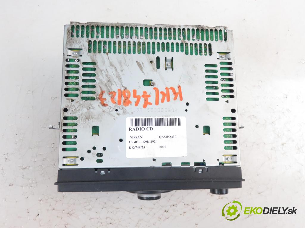 NISSAN QASHQAI / QASHQAI +2 I (J10, JJ10) SUV 2007 1461,00 Radioodtwarzacze 1461,00 RADIO CD 28185JG400
