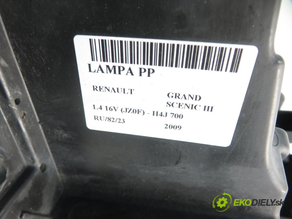 RENAULT GRAND SCENIC III (JZ0/1_) MINIVAN 2009 1397,00 Lampy przednie 1397,00 Svetlo PP 260108250R