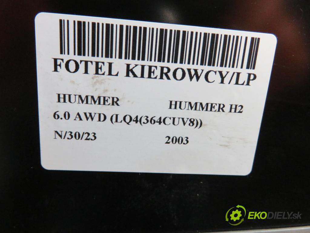 HUMMER HUMMER H2 SUV 2003 5964,00 Fotele, kanapy 5964,00 Sedadlo šoféri