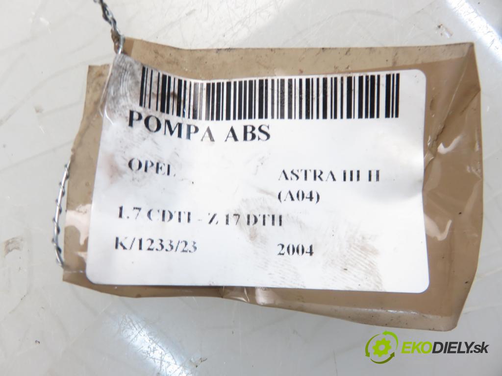 OPEL ASTRA H (A04) HB 2004 1686,00 Sterowniki ABS 1686,00 Pumpa ABS 24447835GP ; 10020601144 ; 10096005253 (Pumpy ABS)