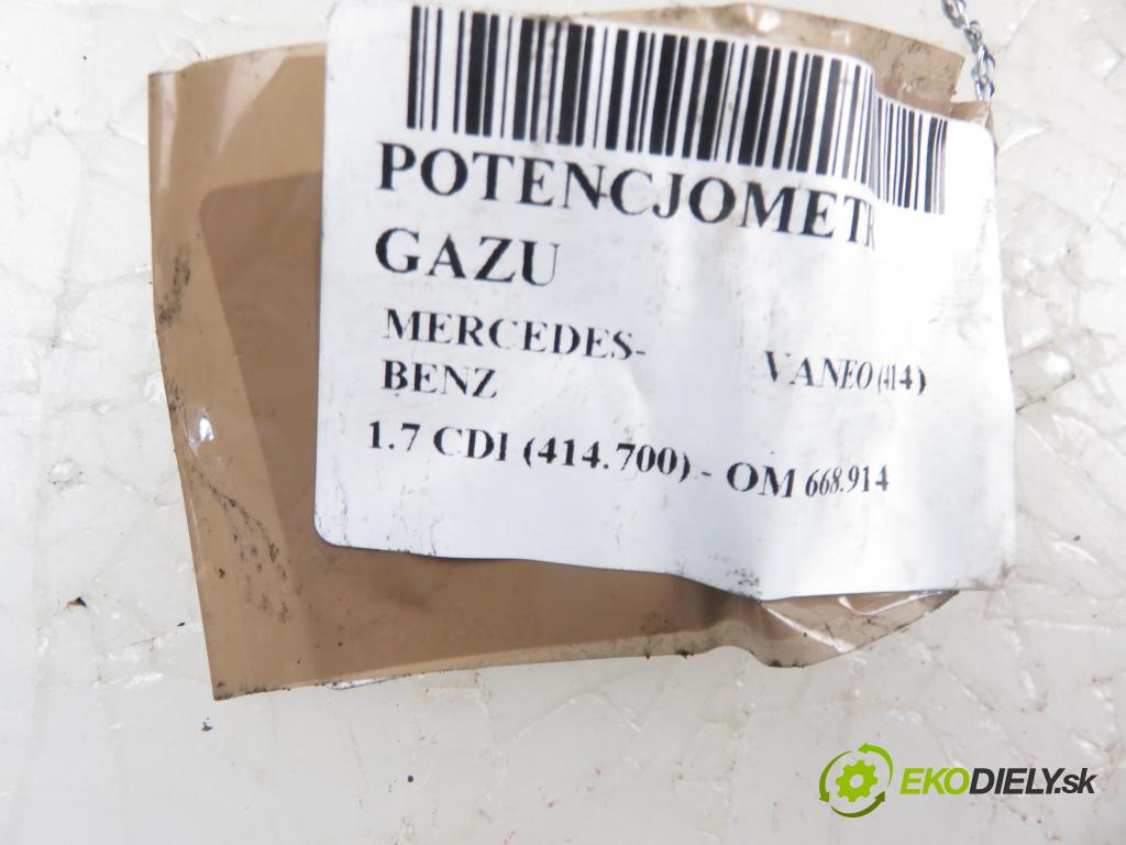 MERCEDES-BENZ VANEO (414) MINIVAN 2003 1689,00 Pozostałe 1689,00 Potenciometer plynového pedálu 0135427717 (Pedále)