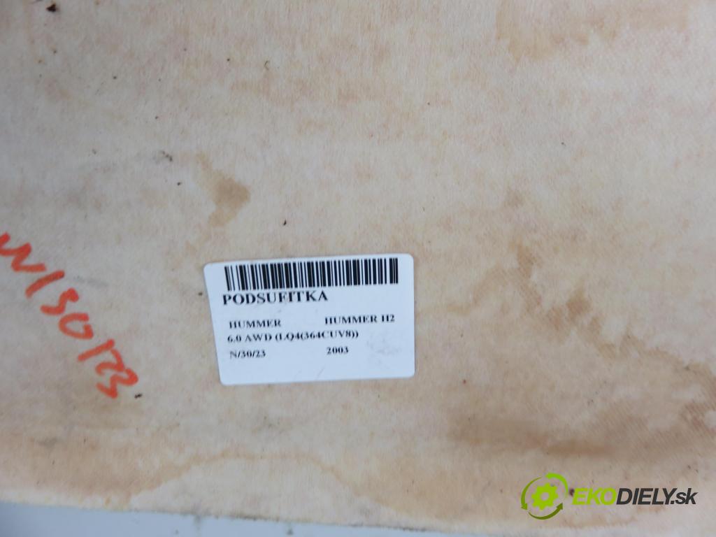 HUMMER HUMMER H2 SUV 2003 5964,00 Podsufitki 5964,00 Stropný tapacír  (Stropné tapacíre)