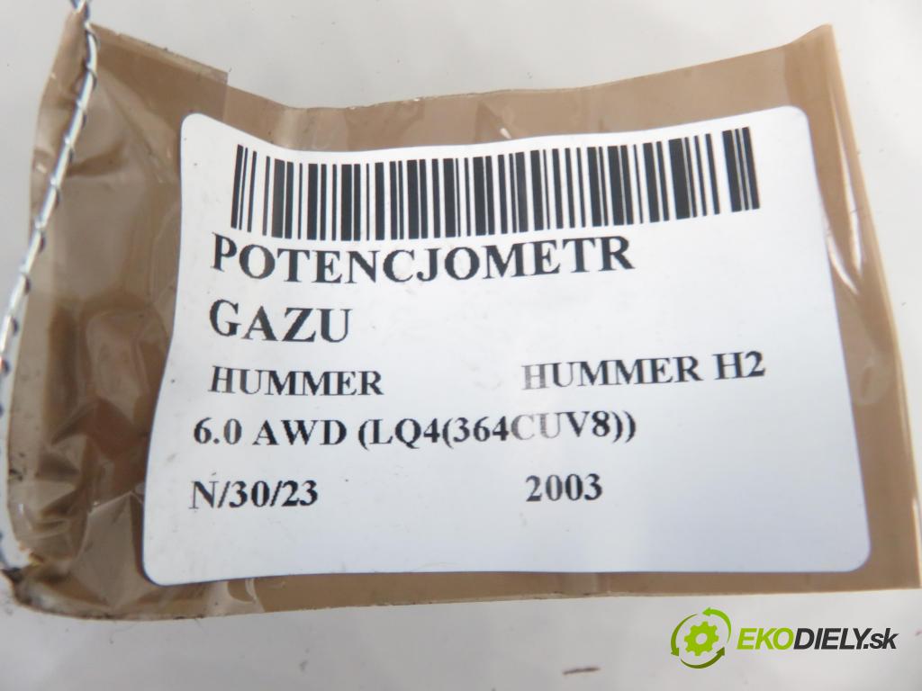 HUMMER HUMMER H2 SUV 2003 5964,00 Pozostałe 5964,00 Potenciometer plynového pedálu  (Pedále)