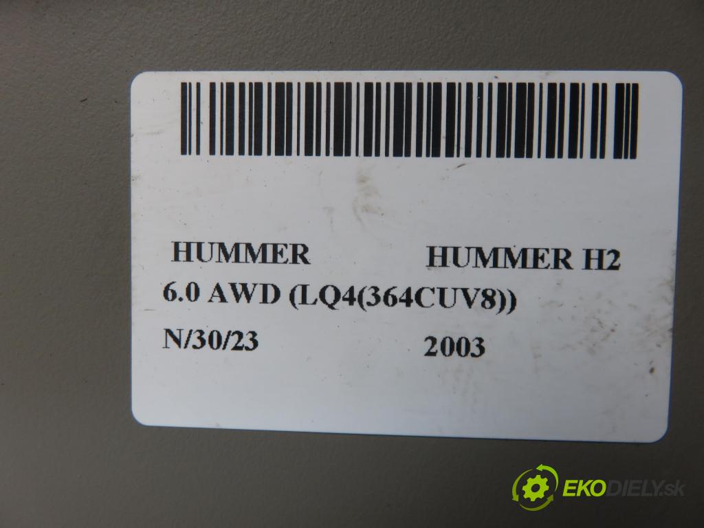 HUMMER HUMMER H2 SUV 2003 5964,00 Schowki, półki 5964,00 Priehradka, kastlík 15058433