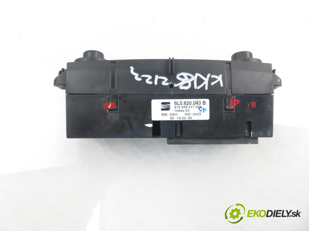 SEAT IBIZA III (6L1) HB 2005 1390,00 Panele sterowania, przełączniki 1390,00 Panel kúrenia KLIMATRONIK 6L0820043B