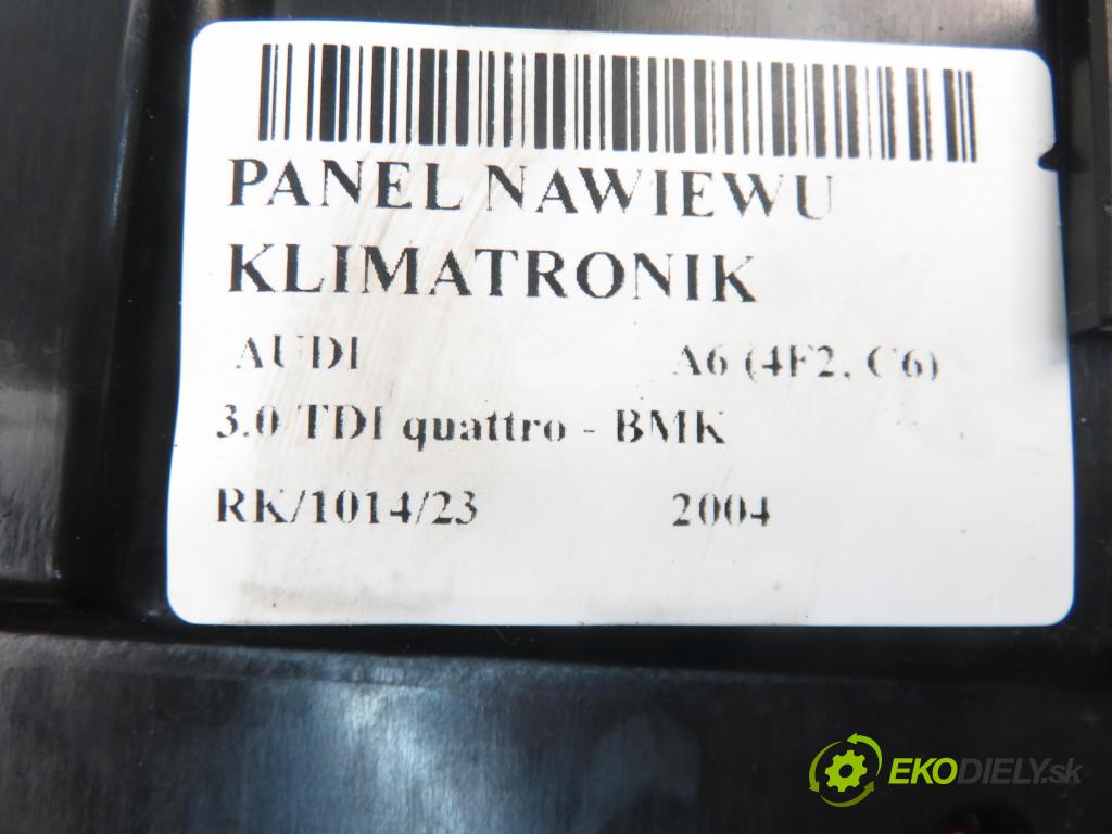 AUDI A6 (4F2, C6) SEDAN 2004 2967,00 Panele sterowania, przełączniki 2967,00 Panel kúrenia KLIMATRONIK 4F1820043J ; 5HB00883304