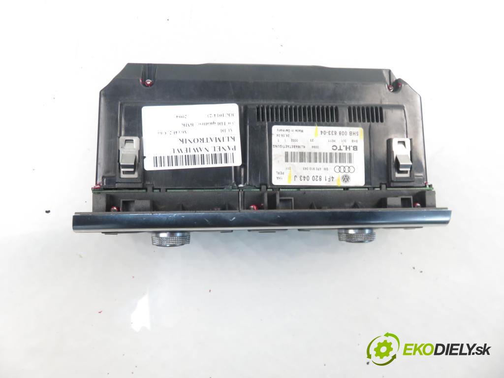 AUDI A6 (4F2, C6) SEDAN 2004 2967,00 Panele sterowania, przełączniki 2967,00 Panel kúrenia KLIMATRONIK 4F1820043J ; 5HB00883304
