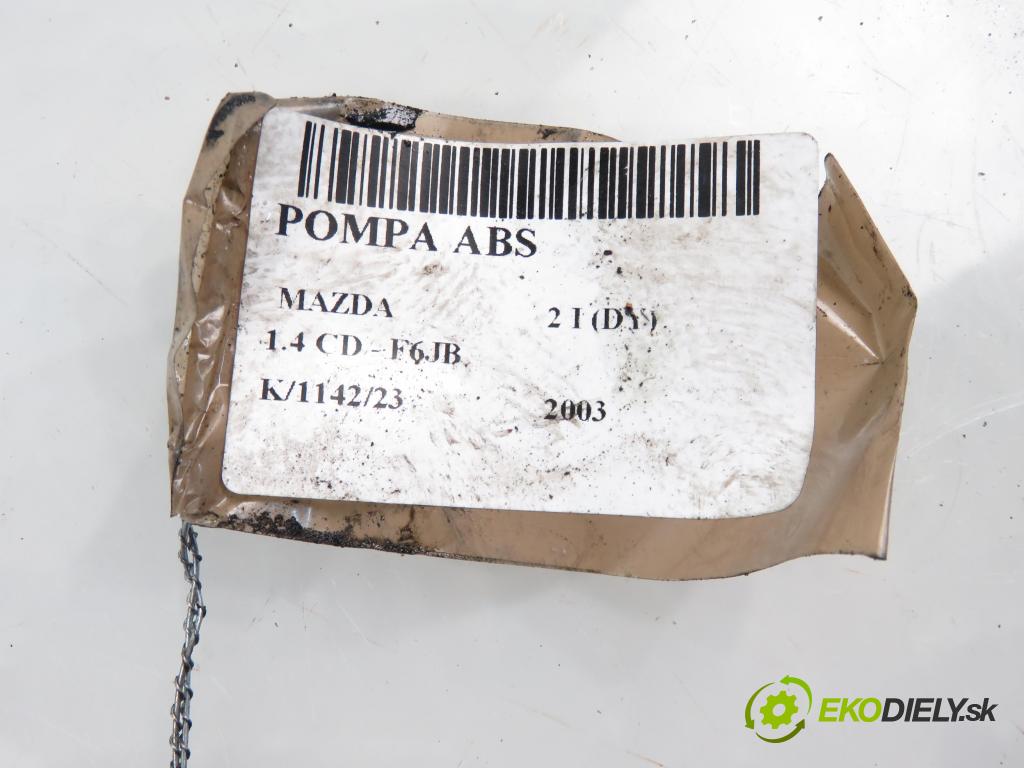 MAZDA 2 (DY) HB 2003 1399,00 Sterowniki ABS 1399,00 Pumpa ABS D351437A0B ; 2S612M110CE ; 10020600934 (Pumpy ABS)