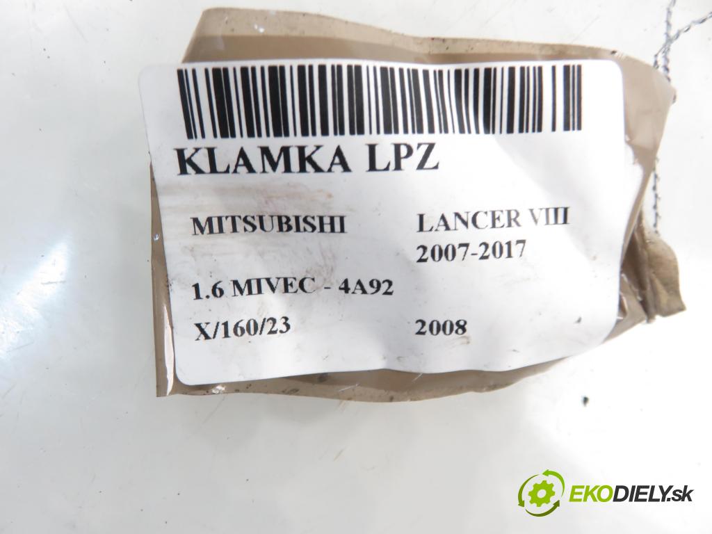 MITSUBISHI LANCER VIII (CY_A, CZ_A) SEDAN 2008 86,00 1.6 MIVEC 117 - 4A92 1590,00 Kľučka LPZ