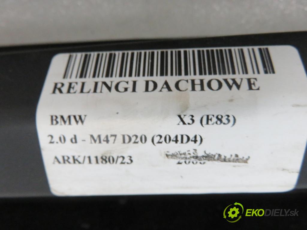 BMW X3 (E83) SUV 2006 1995,00 Relingi dachowe 1995,00 zábradlí: STŘECHA