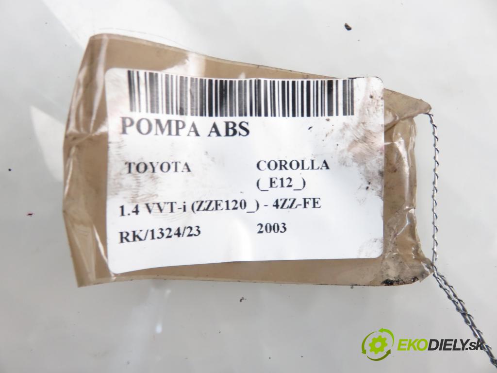 TOYOTA COROLLA (_E12_) HB 2003 1398,00 Sterowniki ABS 1398,00 Pumpa ABS 4451002050 ; 0273004571 ; 0265216850 (Pumpy ABS)