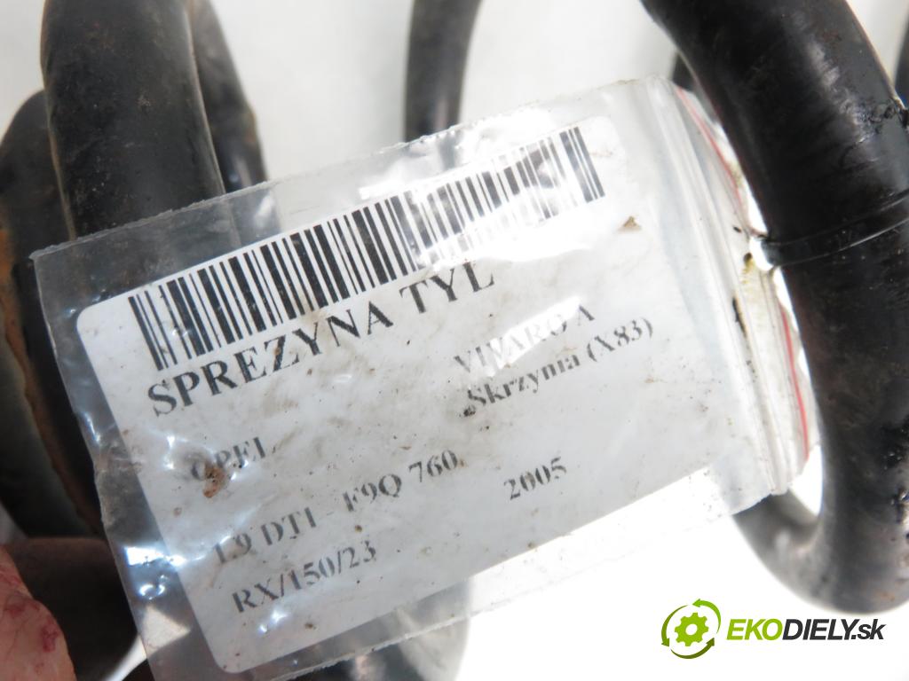 OPEL VIVARO A Skrzynia (X83) FURGON 2005 1870,00 Sprężyny zawieszenia 1870,00 Pružina ZADNÉ: