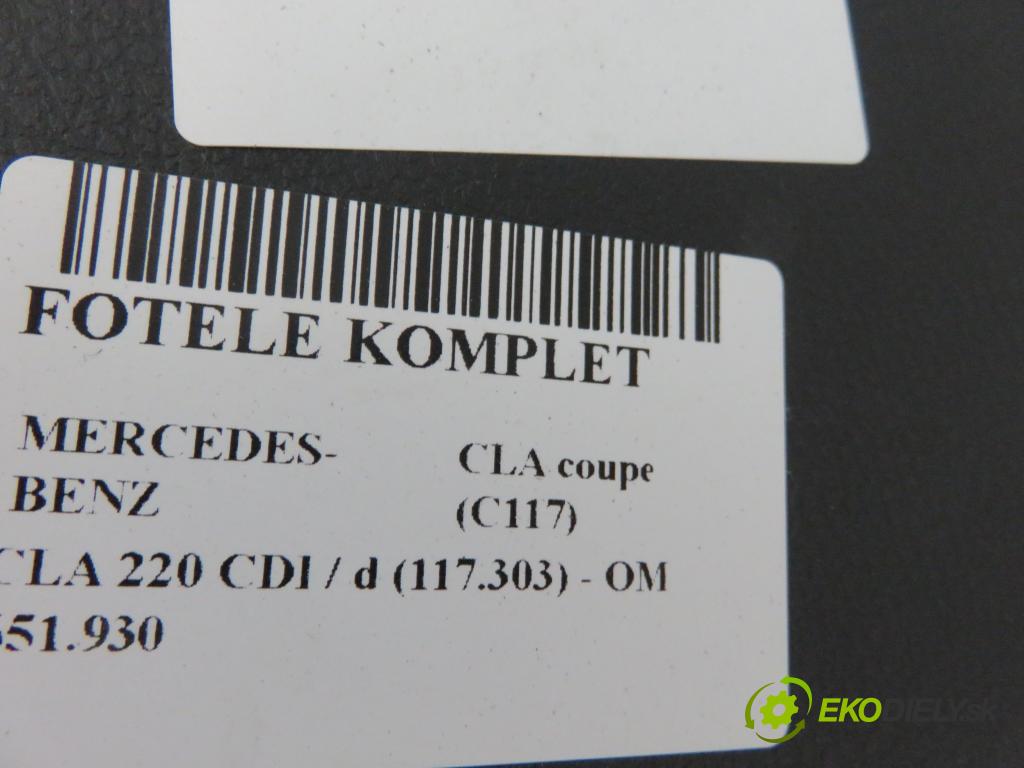 MERCEDES-BENZ CLA coupe (C117) COUPE 2013 2143,00 Fotele, kanapy 2143,00 Sedadlá, sedačky