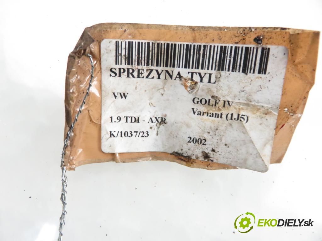 VW GOLF IV Variant (1J5) KOMBI 2002 1896,00 Sprężyny zawieszenia 1896,00 Pružina ZADNÉ: