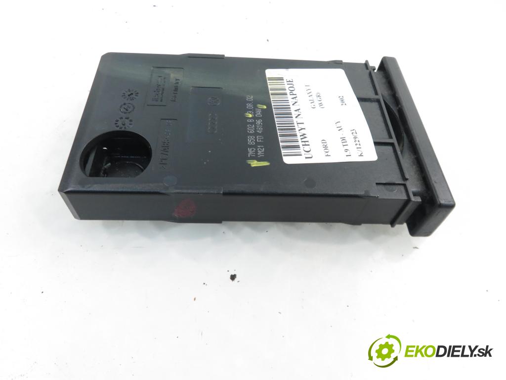 FORD GALAXY (WGR) MINIVAN 2002 1896,00 Uchwyty fabryczne 1896,00 Držiak na nápoje 7M5858602B ; YM21FD48196DAW (Úchyty, držiaky na nápoje)