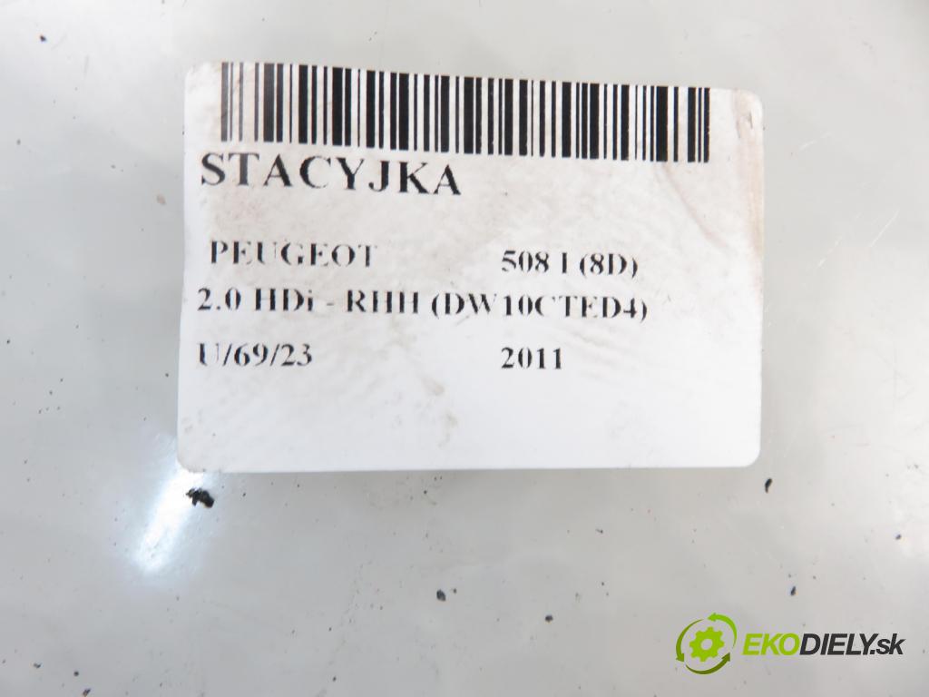 PEUGEOT 508 I (8D_) SEDAN 2011 120,00 2.0 HDi - RHH (DW10CTED4) 1997,00 spinačka 9665602980 ; 96661115XT (Spínacie skrinky a kľúče)