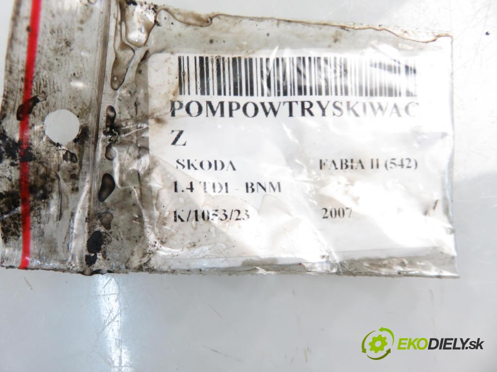 SKODA FABIA II (542) HB 2007 51,00 1.4 TDI - BNM 1422,00 POMPOWTRYSKIWACZ 038130073AG ; 0414720215 (Vstrekovače)