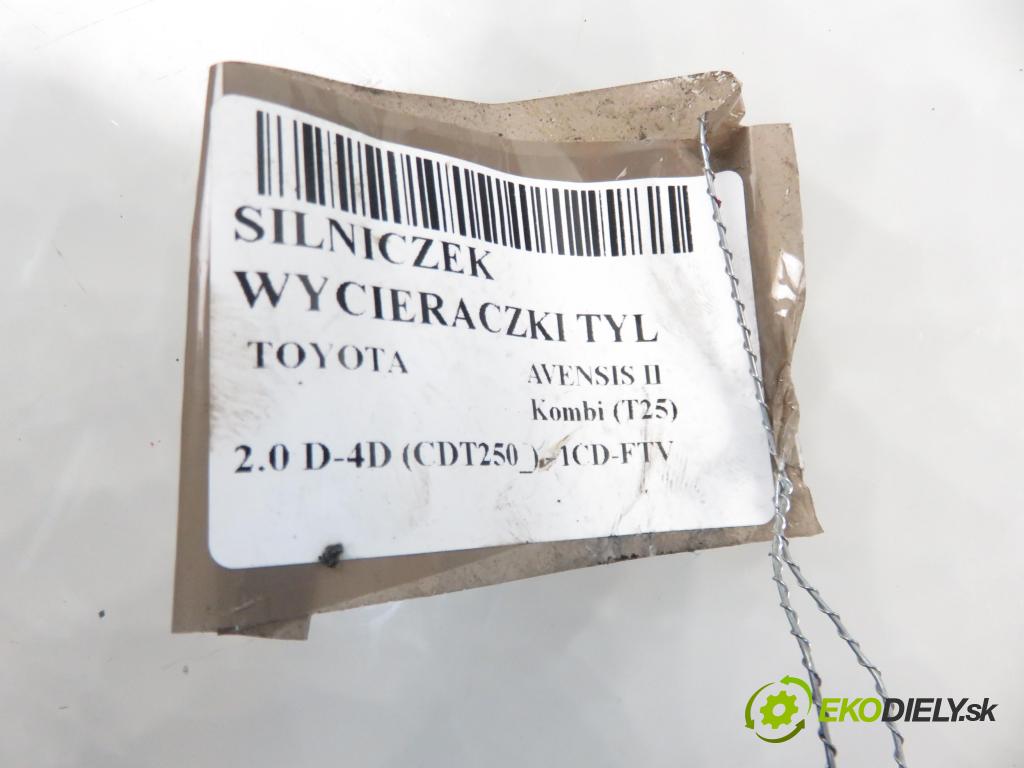 TOYOTA AVENSIS Kombi (_T25_) KOMBI 2004 85,00 2.0 D-4D 116 - 1CD-FTV 1995,00 motorek stěrače ZADNÍ: 8513005100 ; 2596000102