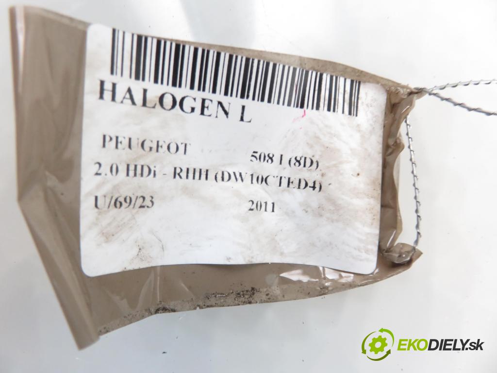 PEUGEOT 508 I (8D_) SEDAN 2011 120,00 2.0 HDi - RHH (DW10CTED4) 1997,00 hmlové svetlo, hmlovka L 9670476280
