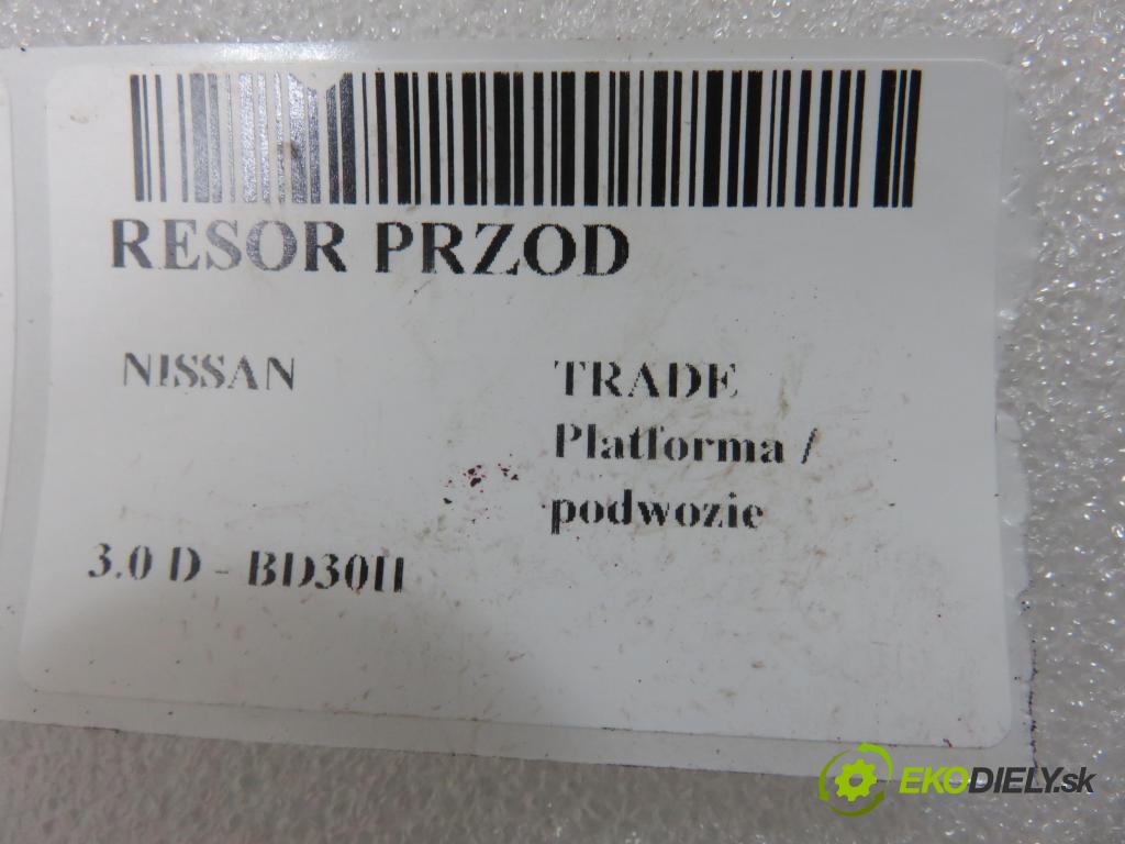 NISSAN TRADE Platforma / podwozie KABINA/PLATFORMA 1996 63,00 3.0 D 86 - BD30II 2953,00 Listové pero predný