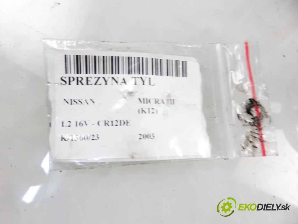 NISSAN MICRA III (K12) HB 2003 59,00 1.2 16V - CR12DE 1240,00 Pružina zadné 