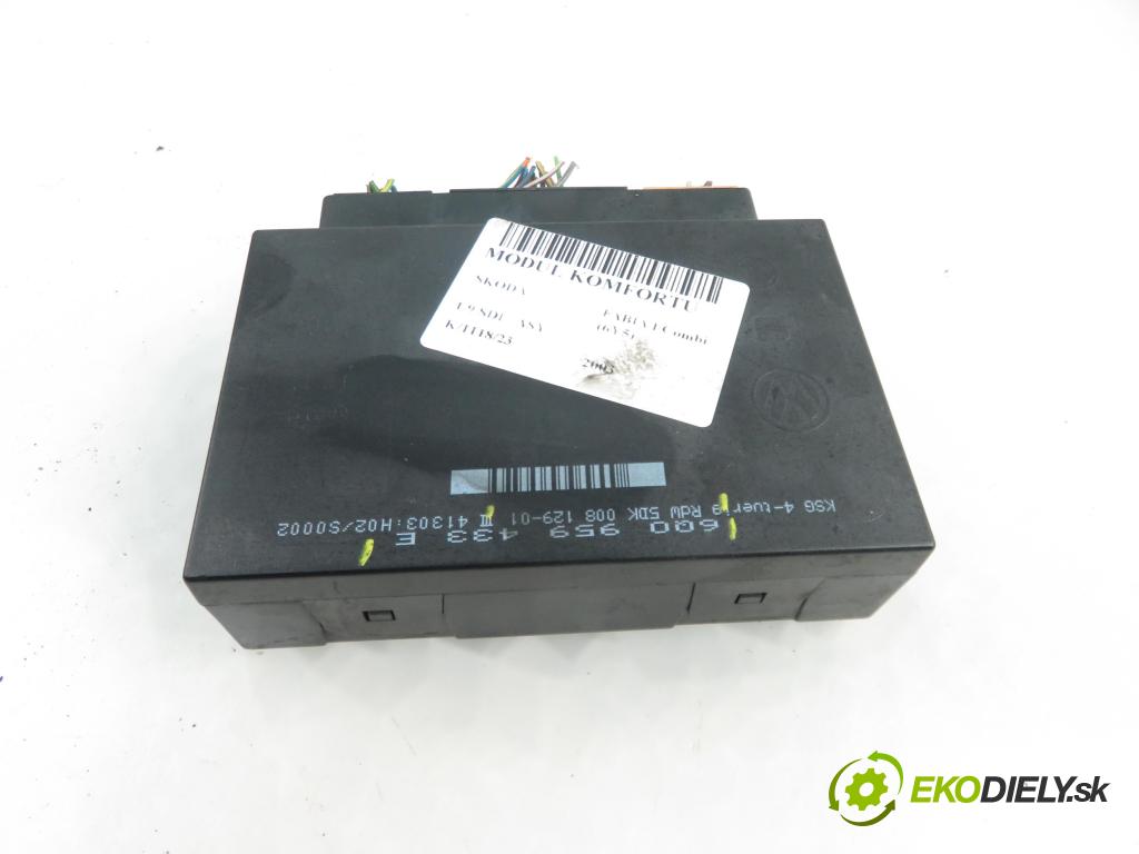 SKODA FABIA I Combi (6Y5) KOMBI 2003 47,00 1.9 SDI 64 - ASY 1896,00 MODUL komfortu 6Q0959433F ; 5DK00812901