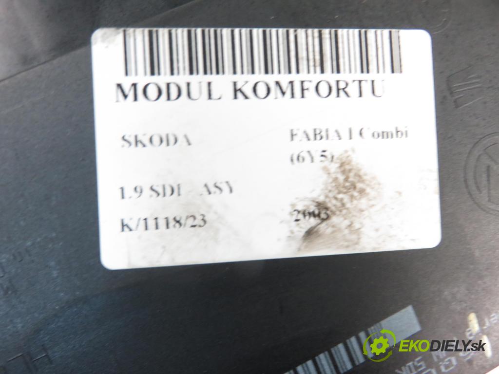 SKODA FABIA I Combi (6Y5) KOMBI 2003 47,00 1.9 SDI 64 - ASY 1896,00 MODUL komfortu 6Q0959433F ; 5DK00812901
