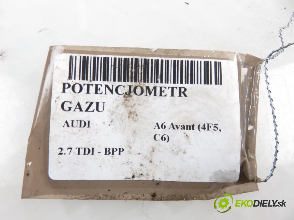 AUDI A6 Avant (4F5, C6) KOMBI 2005 132,00 2.7 TDI - BPP 2698,00 Potenciometer plynového pedálu 4F1721523A ; 6PV00898405 (Pedále)
