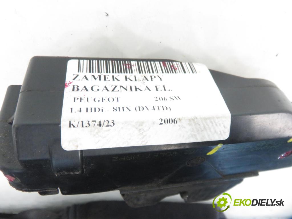 PEUGEOT 206 SW (2E/K) KOMBI 2006 50,00 1.4 HDi - 8HX (DV4TD) 1398,00 zámok dverí kufor EL. 9646091580