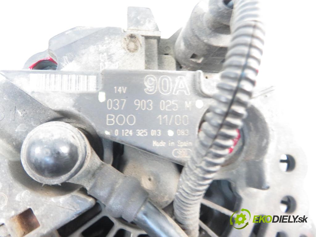 VW POLO CLASSIC (6V2) SEDAN 2000 44,00 60 1.4 - ANW 1390,00 Alternátor 037903025M ; 0124325013 (Alternátory)