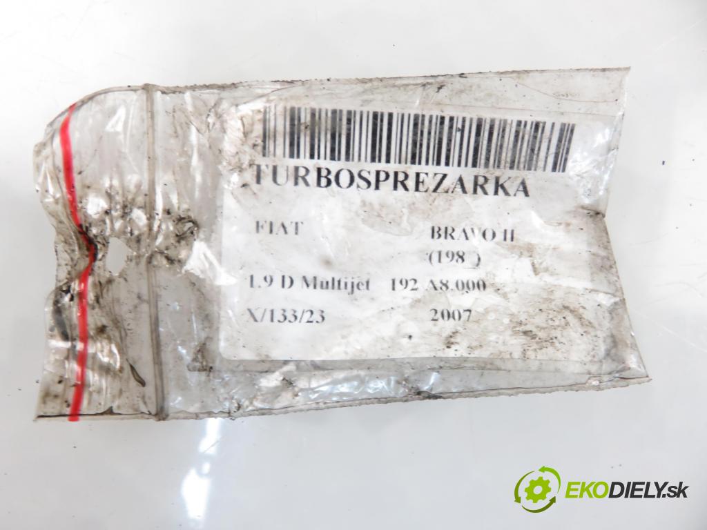 FIAT BRAVO II (198_) HB 2007 88,00 1.9 D Multijet - 192 A8.000 1910,00 Turbodúchadlo 55214061 (Turbodúchadlá (kompletné))