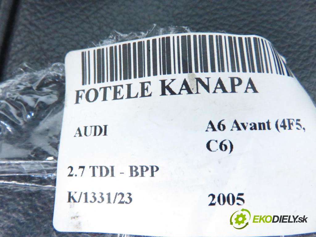 AUDI A6 Avant (4F5, C6) KOMBI 2005 132,00 2.7 TDI - BPP 2698,00 Sedadlá, sedačky Sedadlo