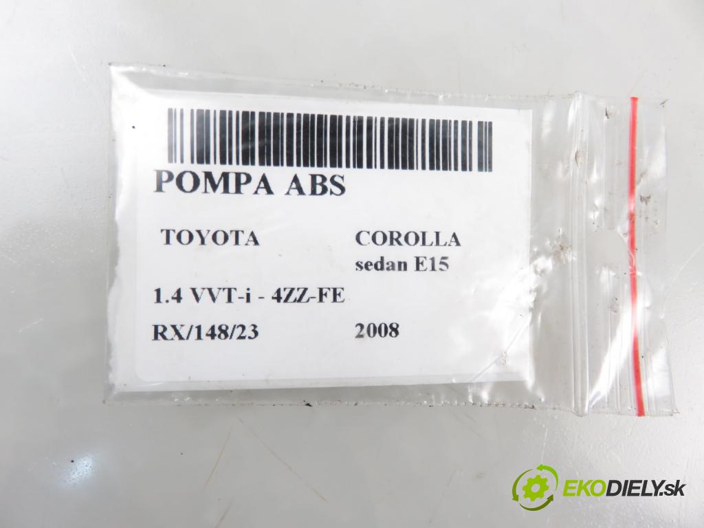 TOYOTA COROLLA sedan (_E15_) SEDAN 2008 71,00 1.4 VVT-i 97 - 4ZZ-FE 1398,00 Pumpa ABS 4451012390 ; 8954112200 ; 13511023010 (Pumpy ABS)