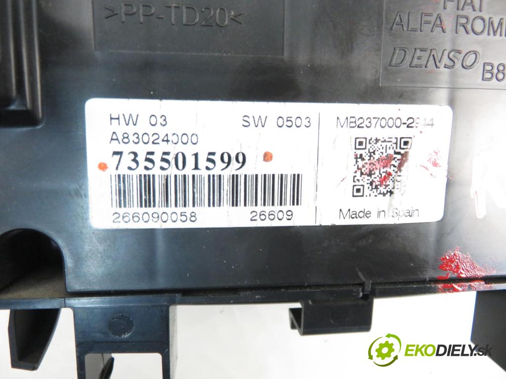 FIAT GRANDE PUNTO (199_) HB 2009 88,00 1.6 D Multijet - 955 A3.000 1598,00 Panel kúrenia KLIMATRONIK 735501599
