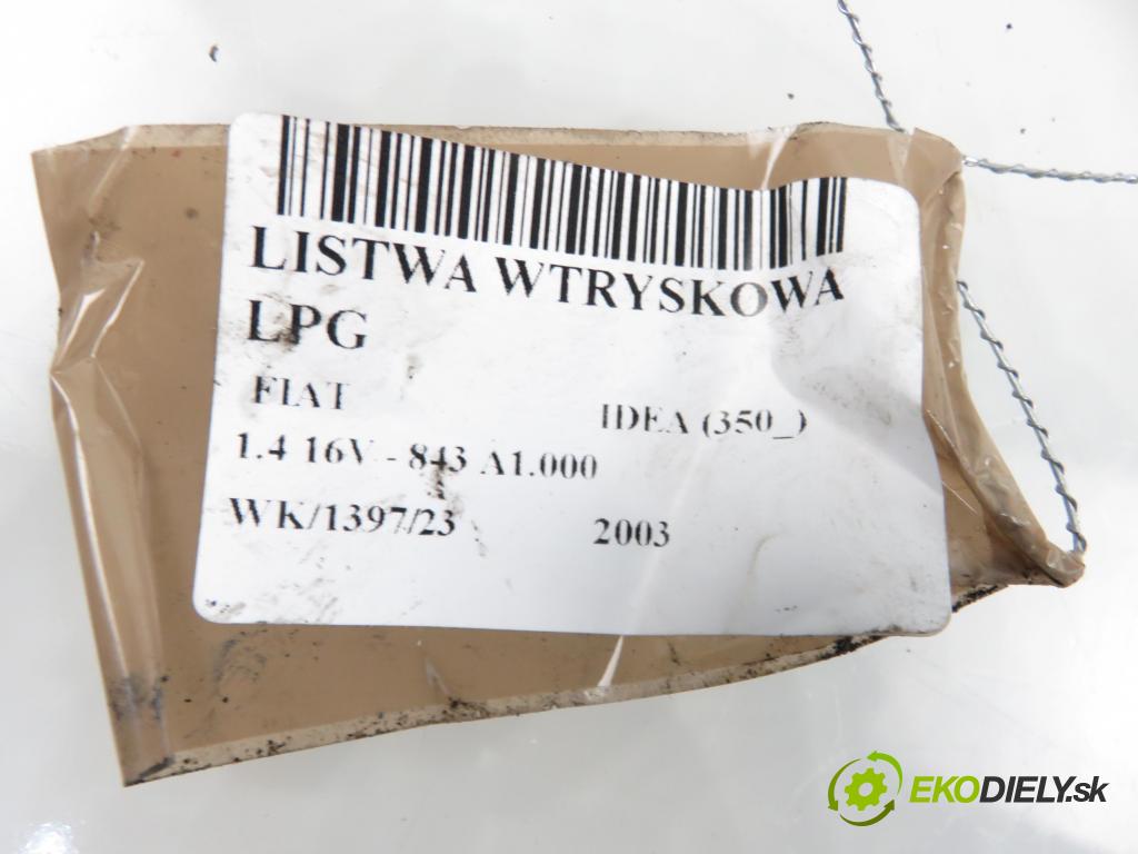 FIAT IDEA (350_) MINIVAN 2003 70,00 1.4 16V 95 - 843 A1.000 1368,00 lišta vstřikovací LPG 67R010104