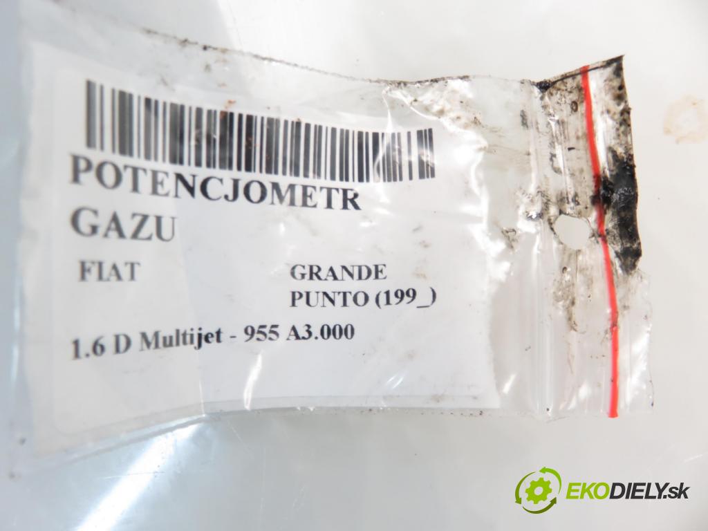 FIAT GRANDE PUNTO (199_) HB 2009 88,00 1.6 D Multijet - 955 A3.000 1598,00 Potenciometer plynového pedálu 55702020 (Pedále)