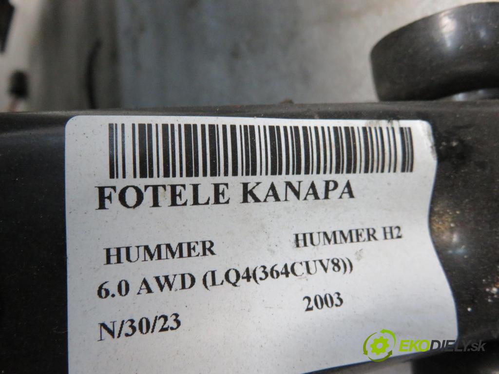 HUMMER HUMMER H2 SUV 2003 232,00 6.0 V8 VORTEC AWD 315 (232kW)-(LQ4(364CUV8)) 5964,00 Sedadlá, sedačky Sedadlo