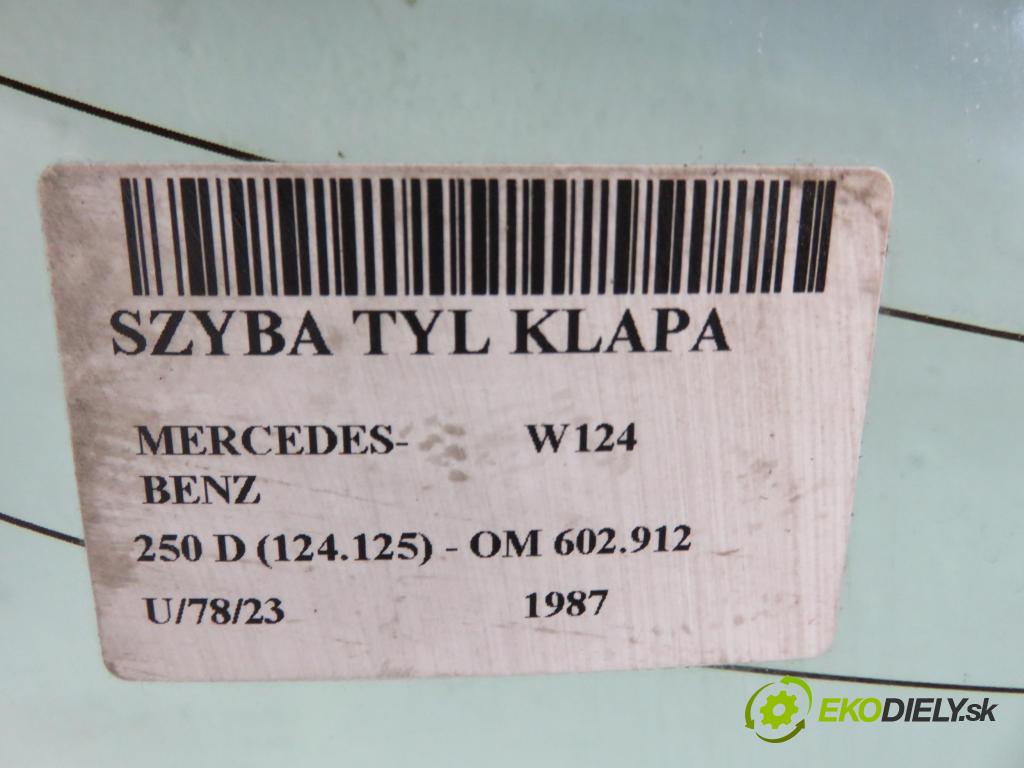 MERCEDES-BENZ Sedan (W124) SEDAN 1987 66,00 250 D 2497,00 okno zadní část SEDAN