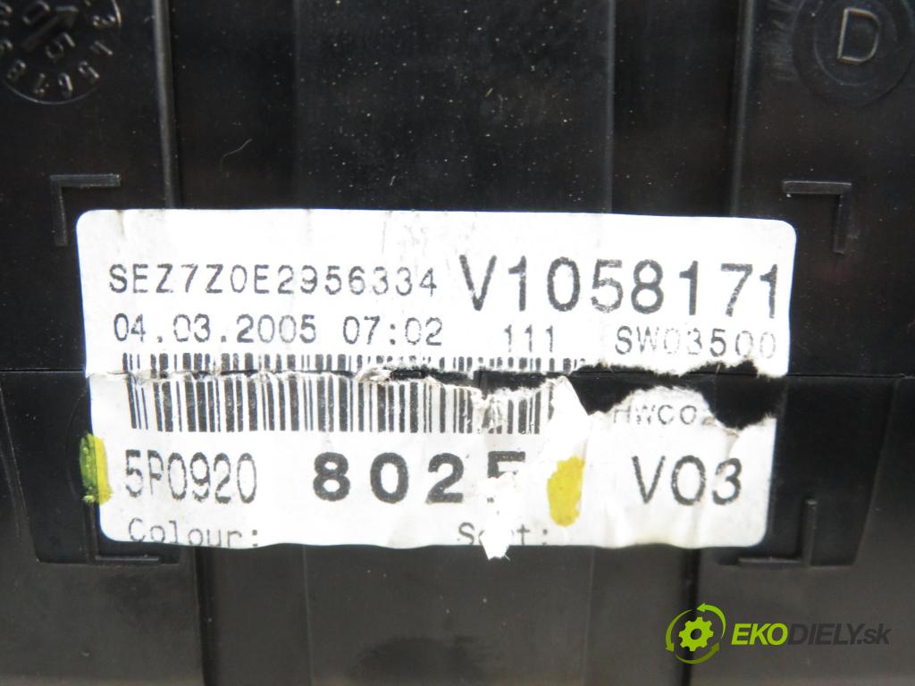 SEAT TOLEDO III (5P2) MINIVAN 2005 75,00 1.6 - BGU 1595,00 Prístrojovka elektrický 5P0920802F
