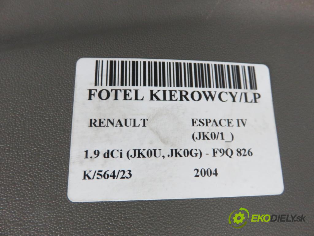 RENAULT ESPACE IV (JK0/1_) MINIVAN 2004 88,00 1.9 dCi 120 - F9Q 826 1870,00 Sedadlo šoféri