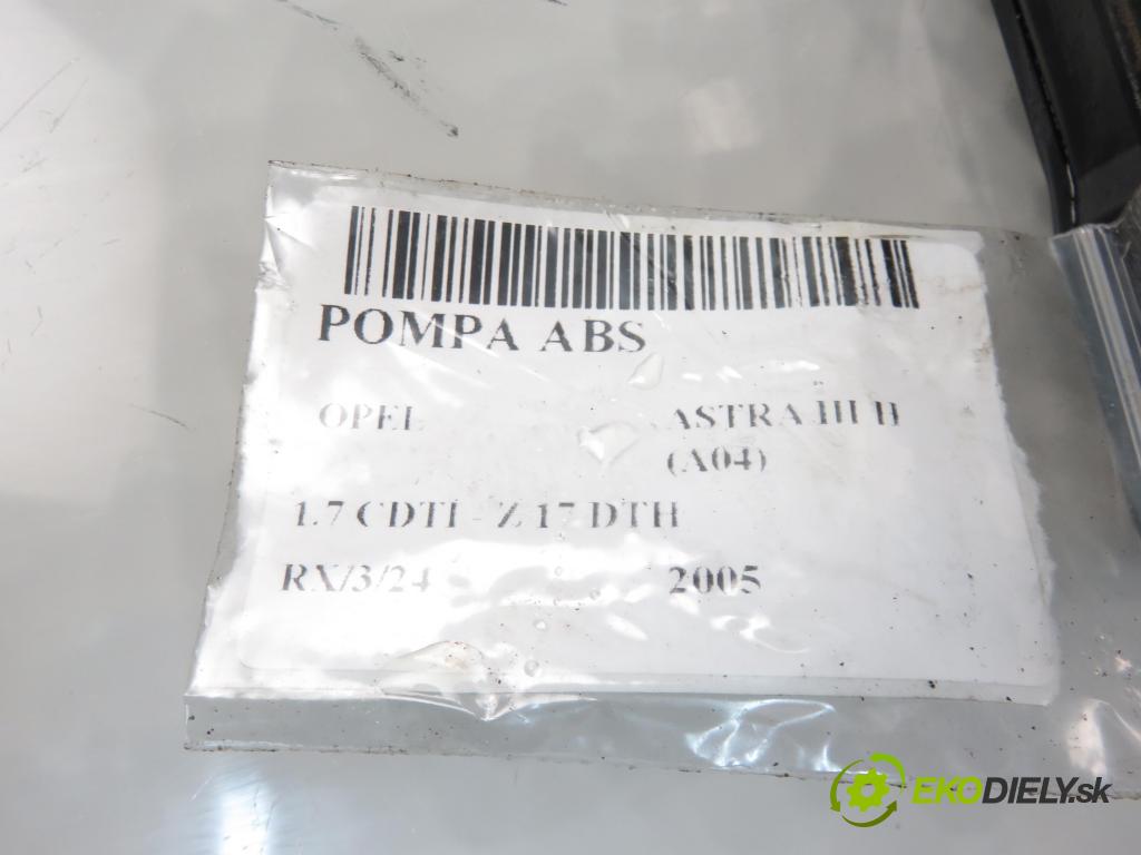 OPEL ASTRA H (A04) HB 2005 74,00 1.7 CDTI 100 - Z 17 DTH 1686,00 Pumpa ABS 24447833BE ; 10097005073 (Pumpy ABS)