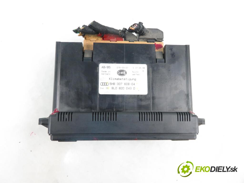 AUDI A4 (8D2, B5) SEDAN 1998 66,00 1.9 TDI - AHU 1896,00 Panel kúrenia KLIMATRONIK 8L0820043D ; 5HB00760804