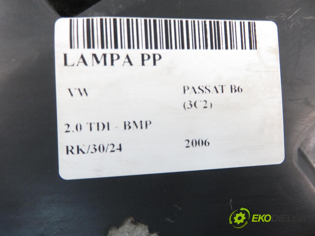VW PASSAT B6 (3C2) SEDAN 2006 103,00 2.0 TDI - BMP 1968,00 Svetlo PP 3C0941006M